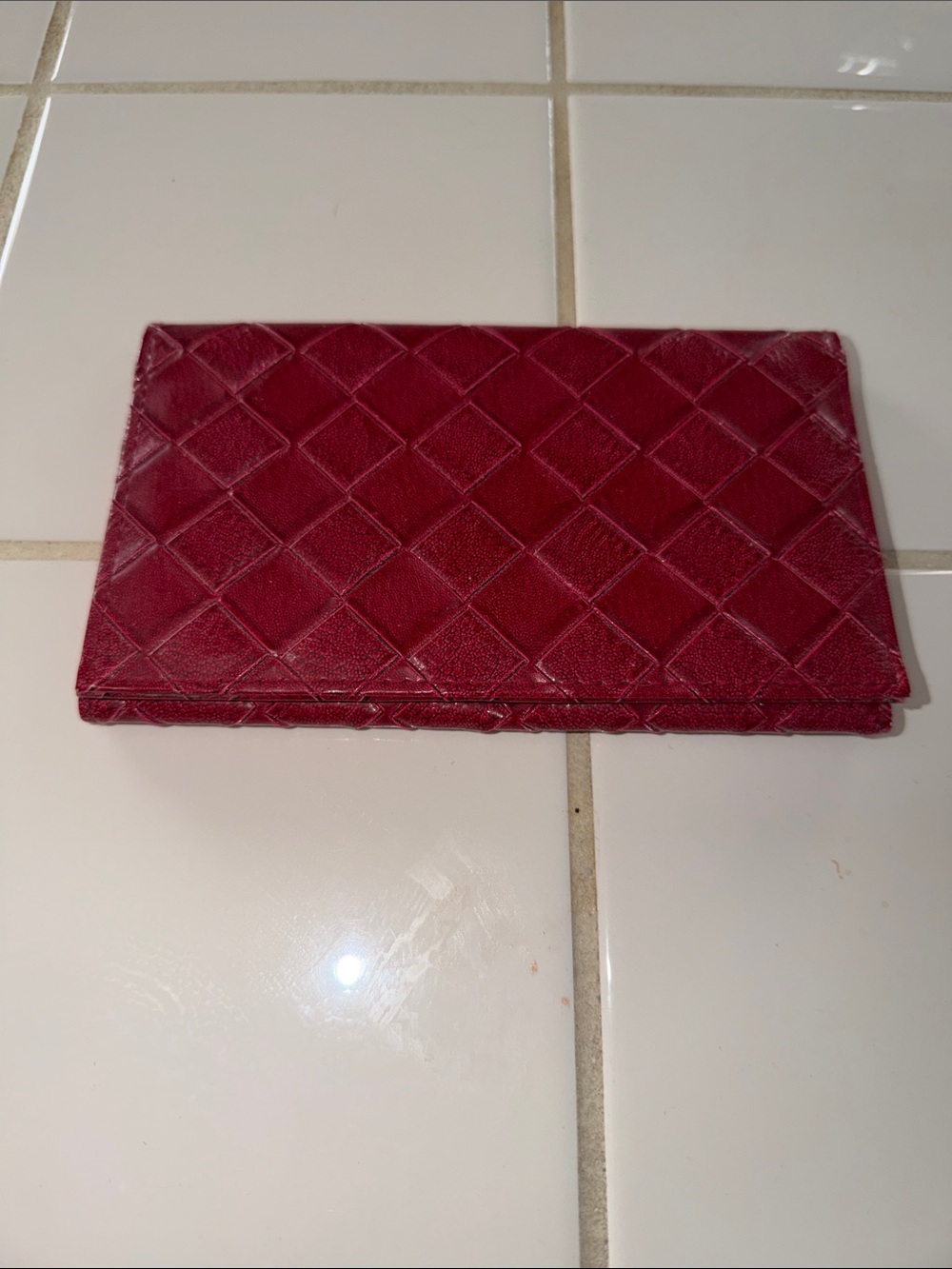 Estée Lauder red Tri fold wallet with mirror 🐈⬛